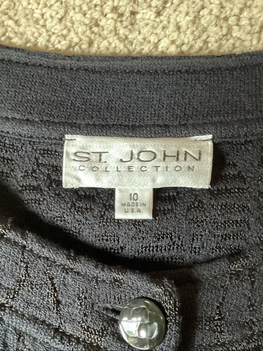 St. John Collection a-line button-front jacket - Picture 3 of 4
